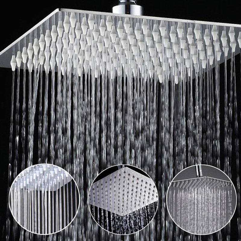 8 Inch Stainless Steel Bathroom Square Silver Pressurize Rainfall Shower Head Chrome FinishRetro T-Shirts