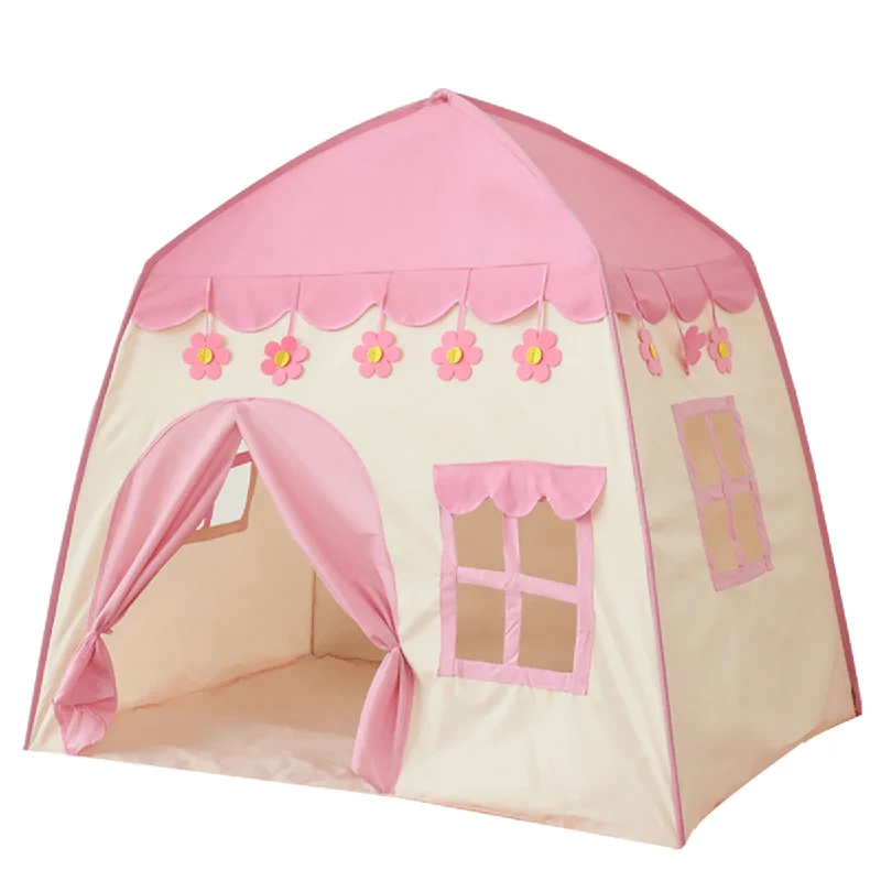 51Inch Large Sturdy Kids Play Tent Princess Playhouse Castle Children Fairy Tale Teepee Indoor/Outdoor with Carry Bag for Boys Girls GiftGlitter T-Shirts