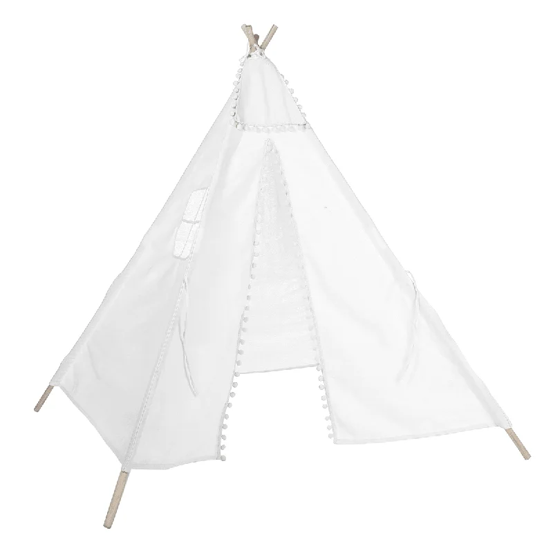 1.6M Kids Play Tent Cotton Teepee Wigwam Sleeping House Indoor OutdoorV-Neck T-Shirts