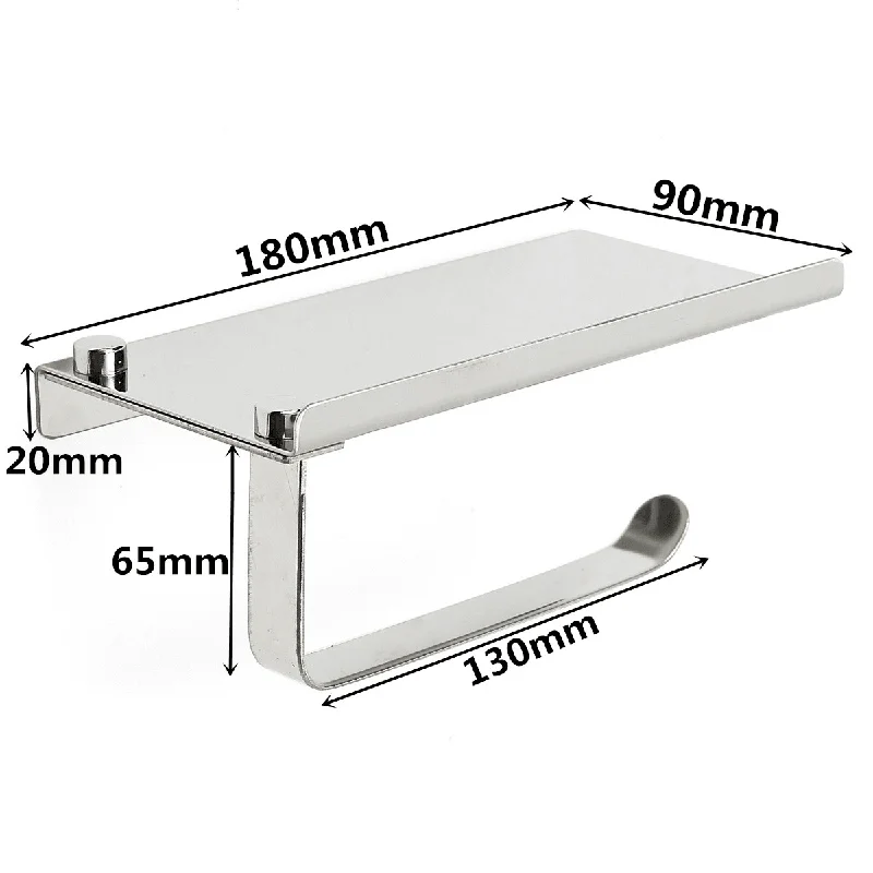 Stainless Steel Toilet Roll Tissue Stand Paper Holder Wall Mounted for Home Bathroom Paper HookWaterproof T-Shirts