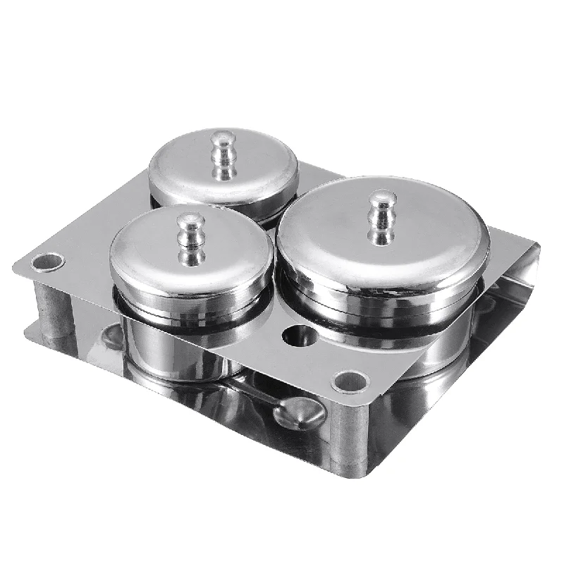 3Pcs Stainless Steel Dappen Dish Liquid & Powder Holder Base Organizer Tools KitHemp T-Shirts