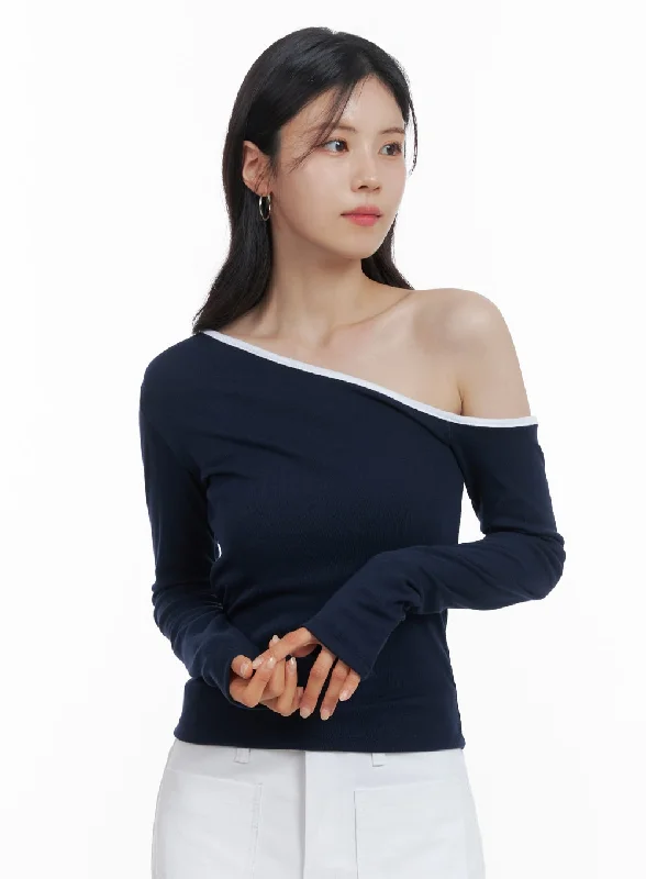 One-Shoulder Slim Fit Tee OA419Oversized T-Shirts