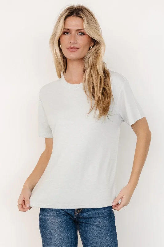 Elliot Relaxed Tee | Pale MintEmbroidered T-Shirts