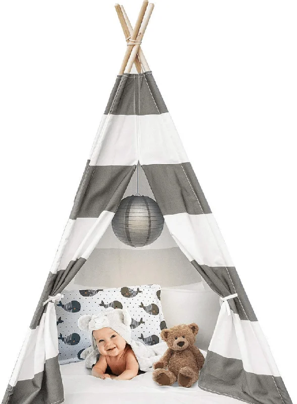 130Cm/160Cm Kids Portable Play Tents Teepee Tipi Play House Children Baby Cotton Canvas Indian Pretend Playhouse BoysÔºÜGirls GiftsAsymmetrical T-Shirts