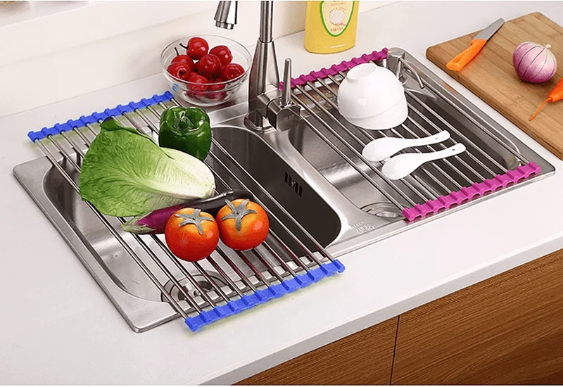 Folding Kitchen Drain Sink Rack Stainless SteelBranded T-Shirts