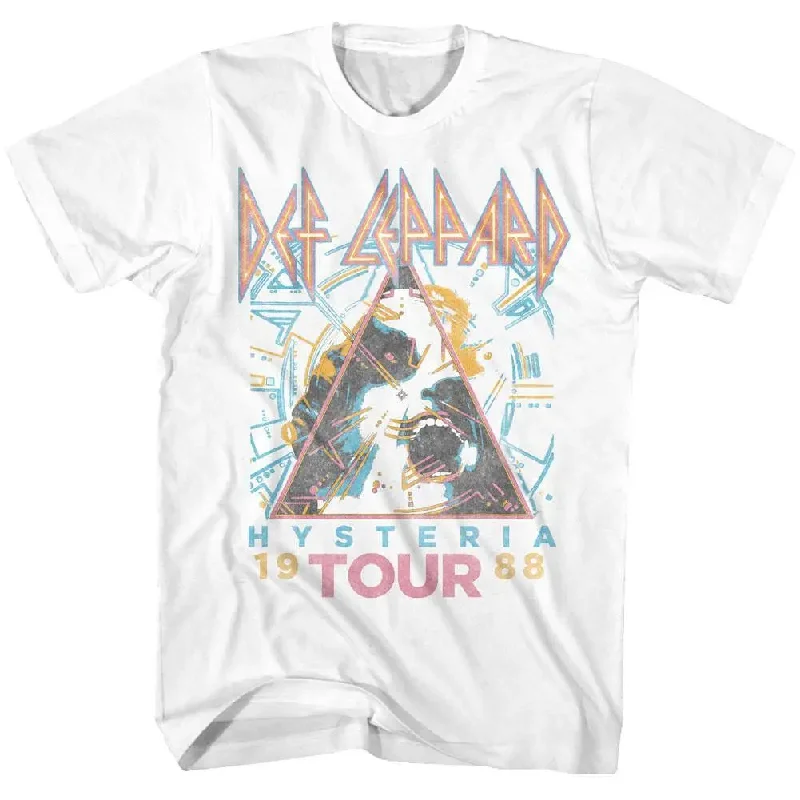 Def Leppard 1988 Hysteria Tour Band TeeRunning T-Shirts