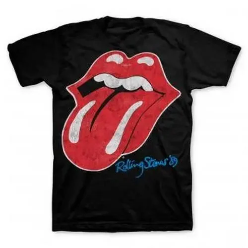 1989 Rolling Stones Tongue Band TeeAthletic T-Shirts