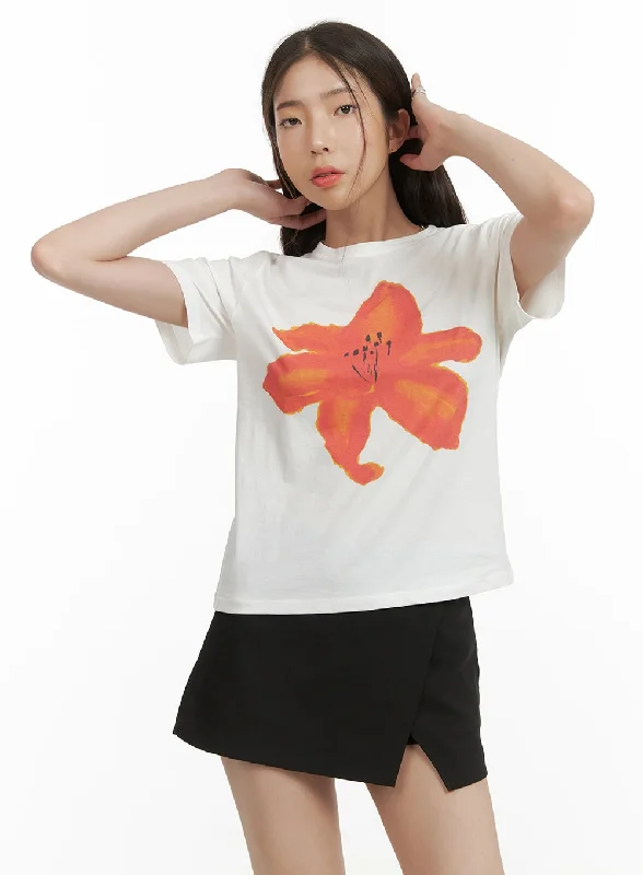 Floral Bliss Graphic Tee CY417Limited Edition T-Shirts