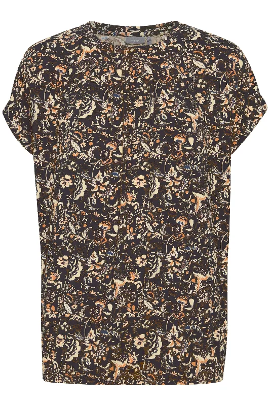 Brown floral tee uk 14Fleece T-Shirts