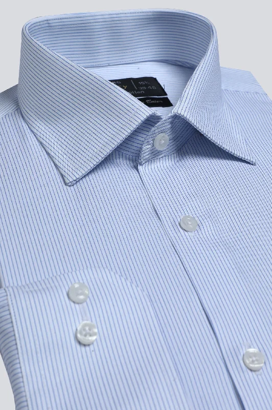 Blue Pinstripe Formal ShirtSleep Shirts