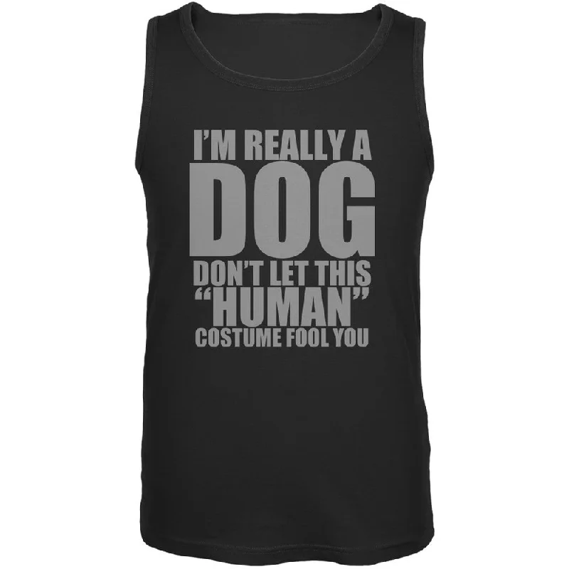 Waterproof hoodieHalloween Human Dog Costume Black Adult Tank Top