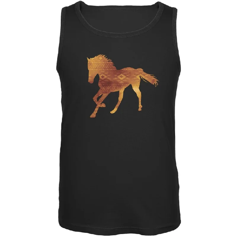 Running hoodieNative American Spirit Horse Black Adult Tank Top