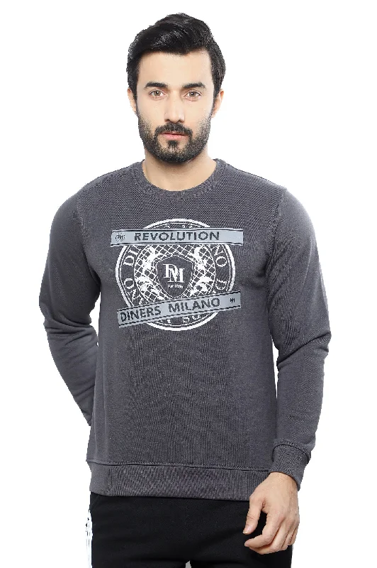 Diner's Men's Sweat Shirt SKU: FA971-GREYCropped Shirts