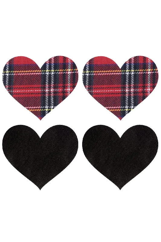 Plaid Heart Pasties Set