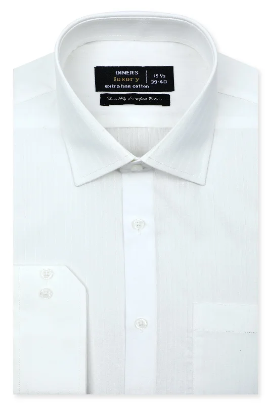 Off White Formal ShirtPolyester Shirts