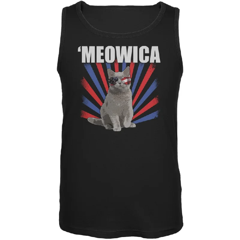 Breathable tank4th of July Meowica Adult Tank Top