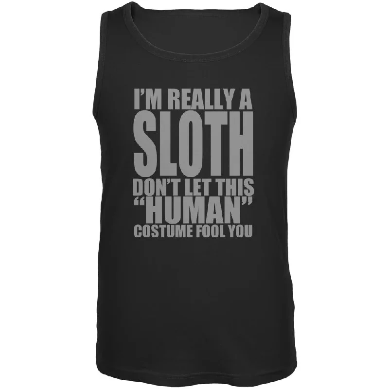 Compression jacketHalloween Human Sloth Costume Mens Tank Top