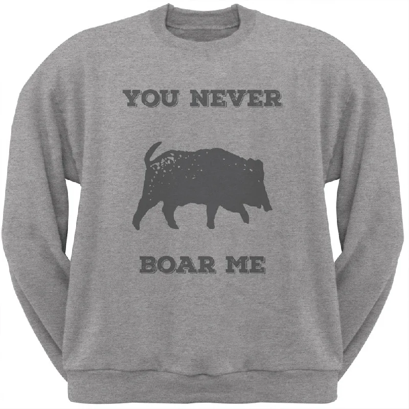 PAWS - You never Boar Me Heather Crew Neck SweatshirtCrewneckwoven