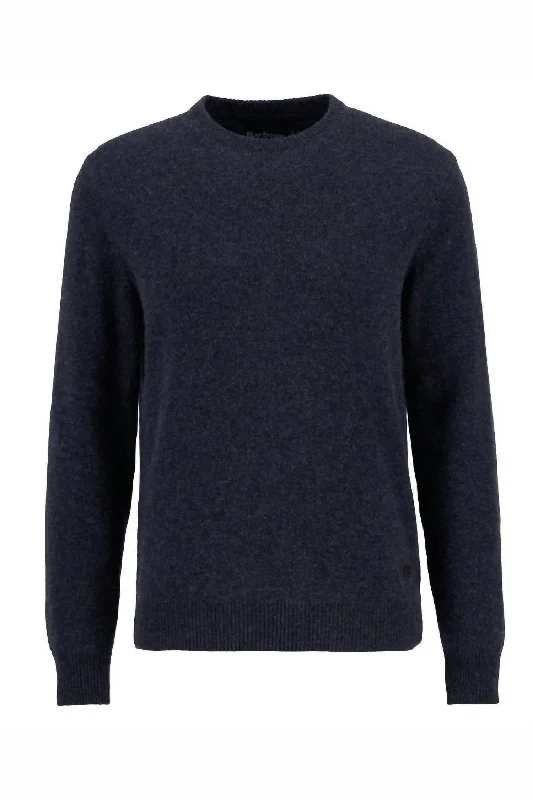 Essential Crew Neck Sweater In CharcoalCrewneckcotton