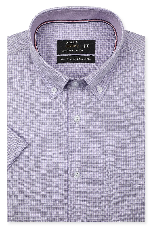 Purple Formal Shirt (Half Sleeves)College Shirts