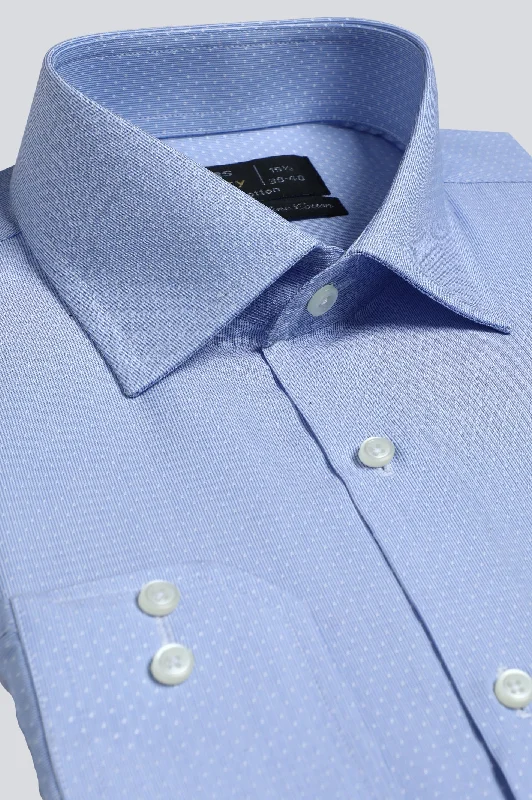 Light Blue Textured Formal ShirtStatement Shirts