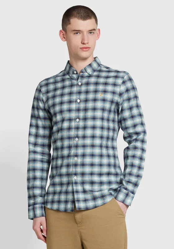 Farah Fraser Check Shirt, Brook BlueStriped Shirts