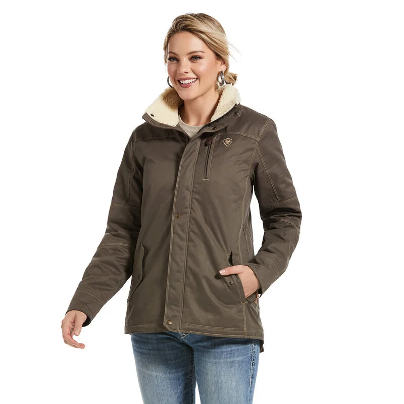 Ariat Women's REAL Grizzly Jacket, Banyan BarkHiking Jackets