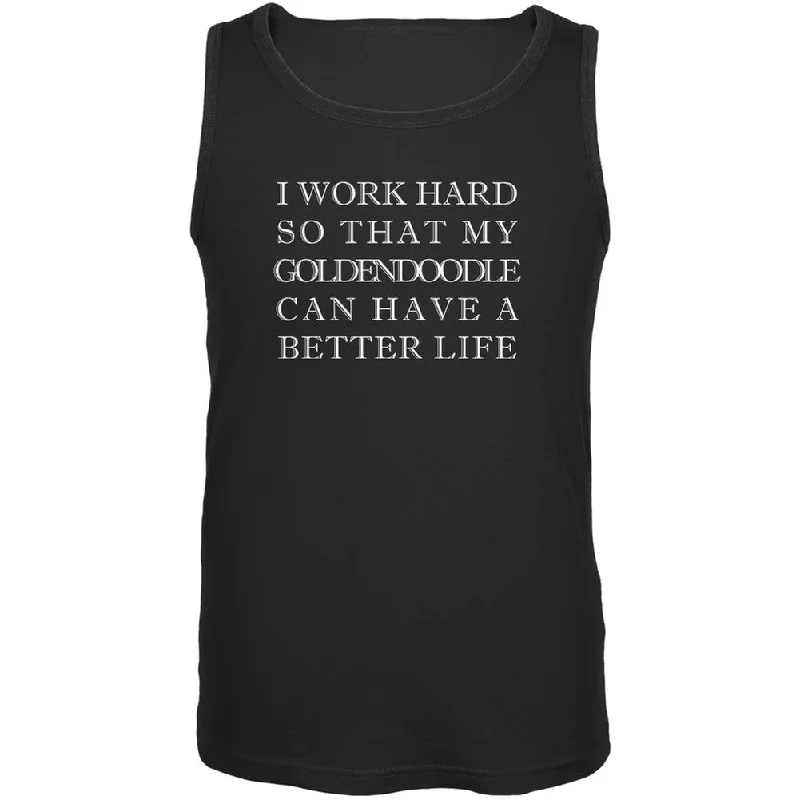 Compression tankI Work Hard for My Goldendoodle Black Adult Tank Top