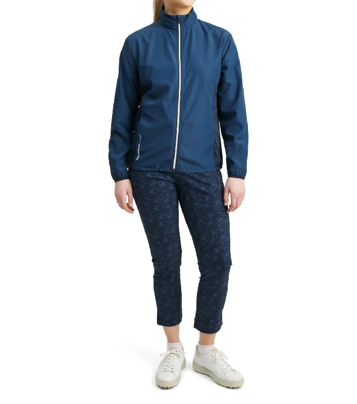 Women Ganton Stretch Wind Jacket In Peacock BluePunk Jackets