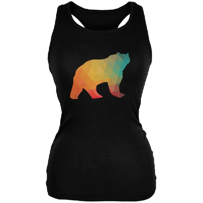 Thermal hoodieBear Geometric Black Juniors Soft Tank Top