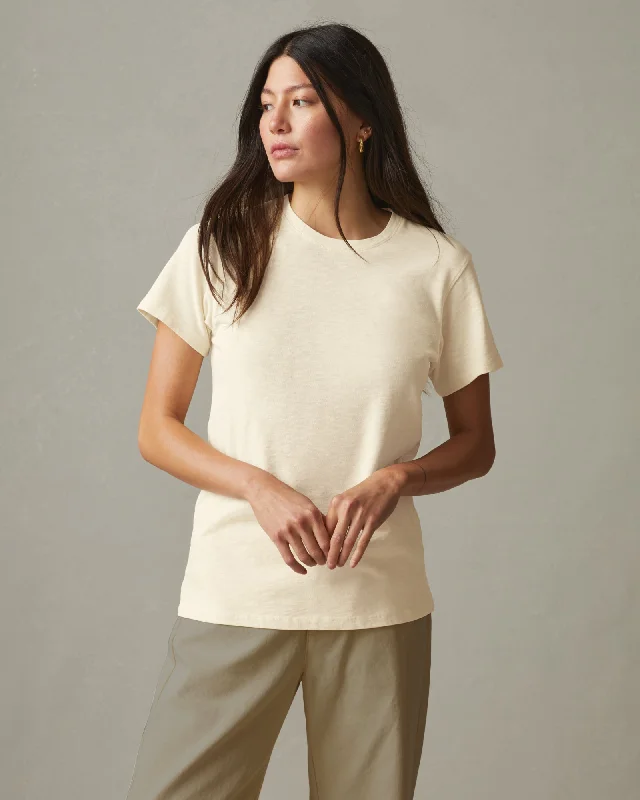 Premium Slub Crew Tee - Egg ShellCrewnecksilk