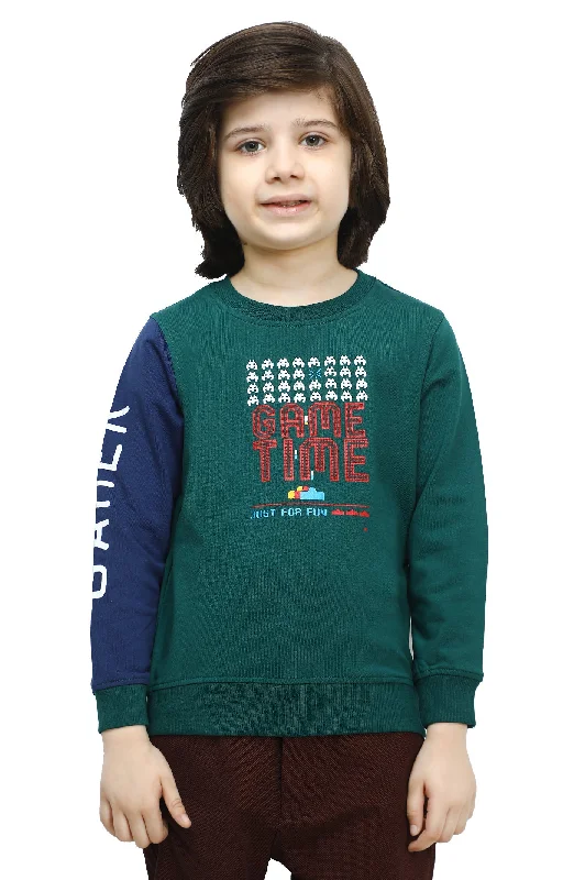 Boys Sweat Shirt SKU: KBP-0011-GREENSlim Fit Shirts