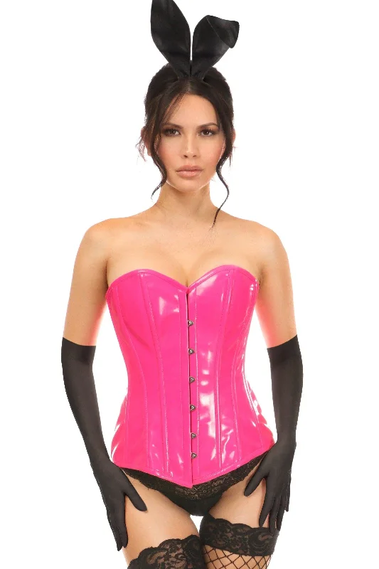 Lavish 4 Piece Pink Patent Bunny Corset Costume