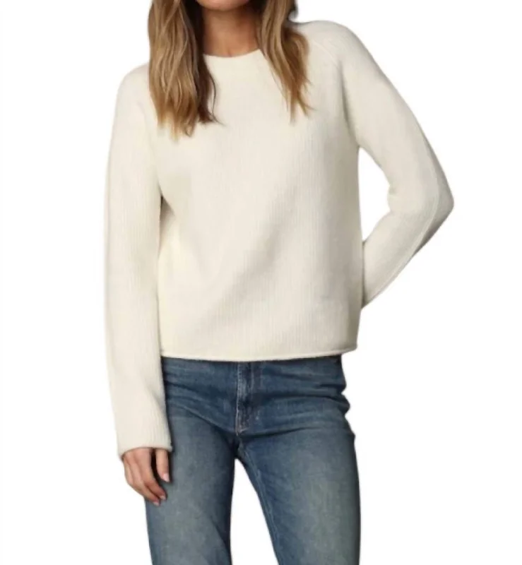 Gigi Crew Sweater In WhiteCrewneckapp