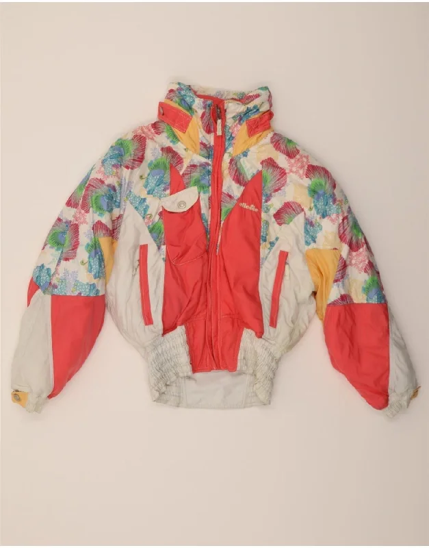 ELLESSE Womens Windbreaker Jacket US 6 Medium Multicoloured ColourblockLounge Jackets