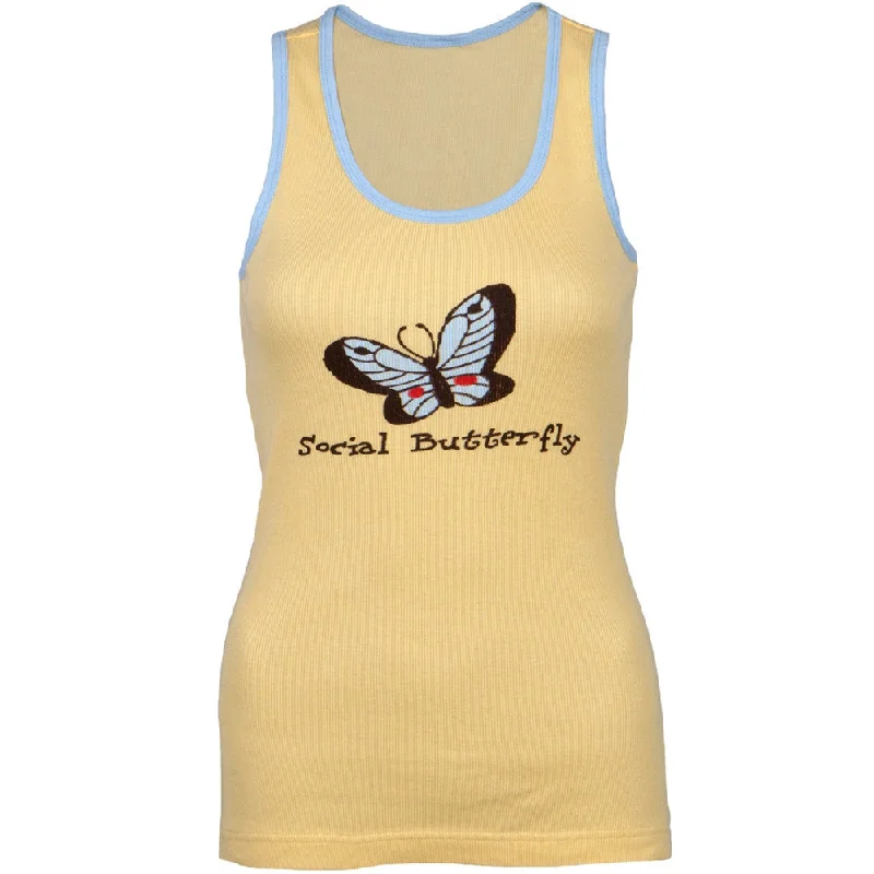 High-visibility tankSocial Butterfly Juniors Tank Top