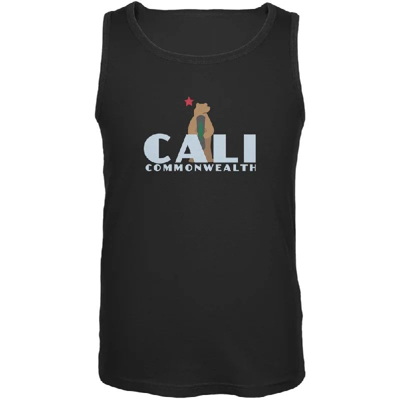 Athletic tankCALI Snowboard Bear Black Adult Tank Top