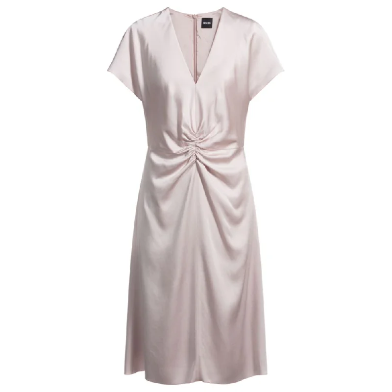 V-neck dress with gathered waistbandVNeckTopInfinity