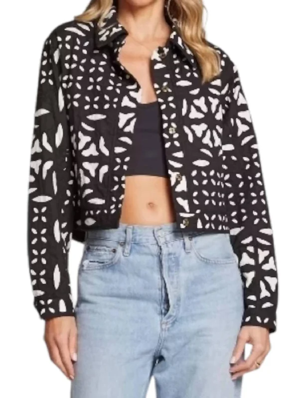 Geometric Jacket In Black/whiteWork Jackets