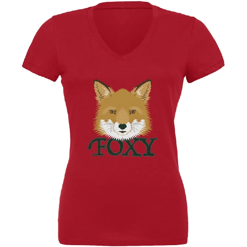 Foxy Red Juniors V-Neck T-ShirtVNeckTopExplorer