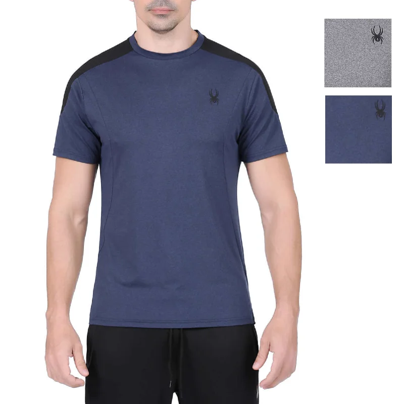 Fitted Short Sleeve TopsSpyder Men's Active Short Sleeve Tee Moisture Wicking 4 Way Stretch T-Shirt