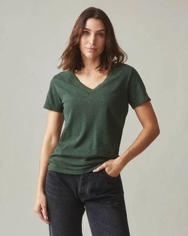 Premium Slub V-Neck Tee - Green MossVNeckTopCentaur