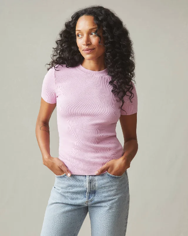 Stretch Rib Crew Tee - Lilac SachetCrewneckcloud