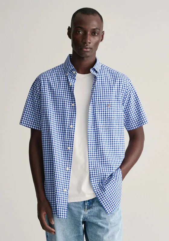 Gant Poplin Gingham Shirt, College BlueBamboo Shirts