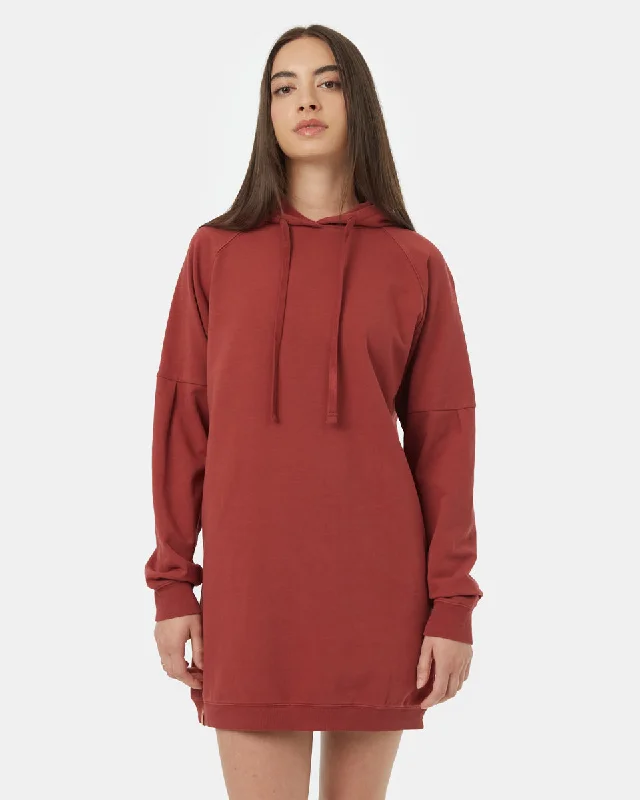 Thermal HoodiesOversized French Terry Hoodie Dress