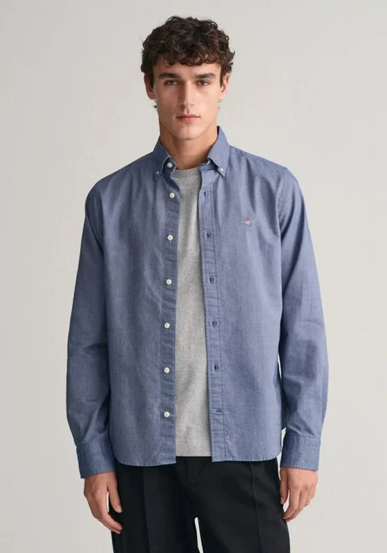 Gant Slim Fit Oxford Shirt, Persian BluePainted Shirts