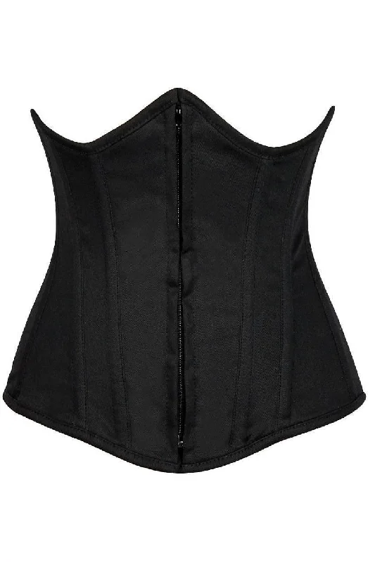 Lavish Black Cotton Underbust Corset