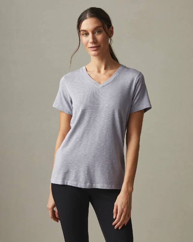 Premium Slub V-Neck Tee - Grey GlassVNeckTopRidge