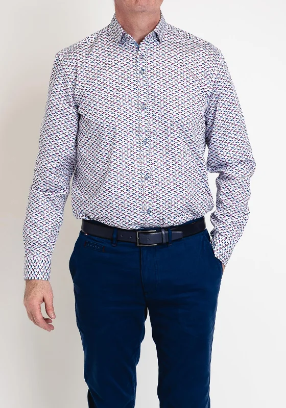 Andre Abbey Print Shirt, Pink MultiRelaxed Fit Shirts