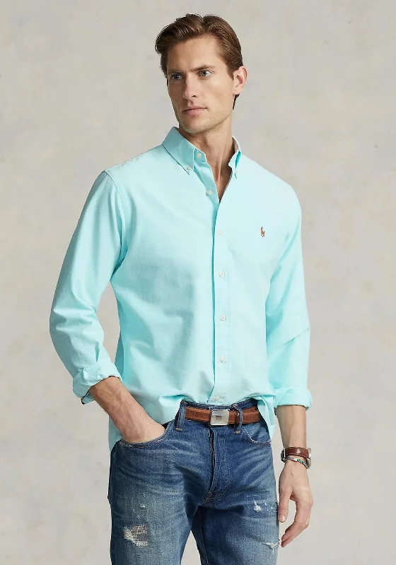 Ralph Lauren Custom Fit Oxford Shirt, Aegean BlueFitted Shirts